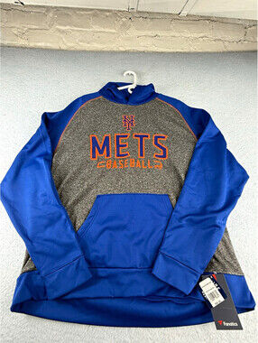 Fanatics New York Mets MLB Baseball Pullover Hoodie Blue/Gray Men's 2XL